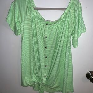 Lime green blouse